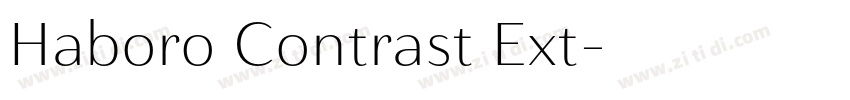 Haboro Contrast Ext字体转换